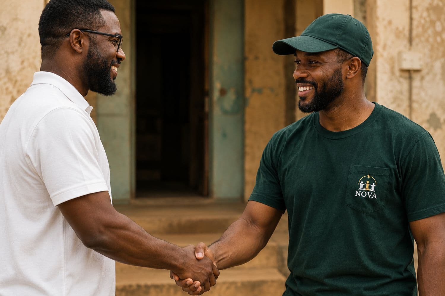 two men shaking hands